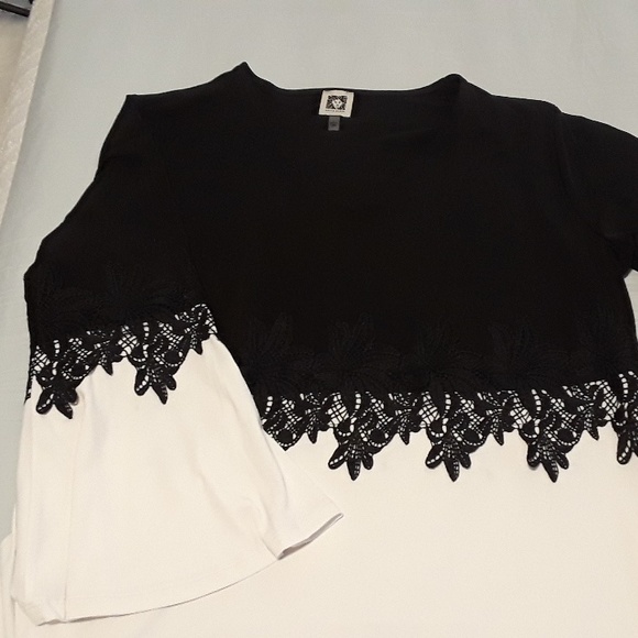 Anne Klein Black & White Shirt - Picture 3 of 6